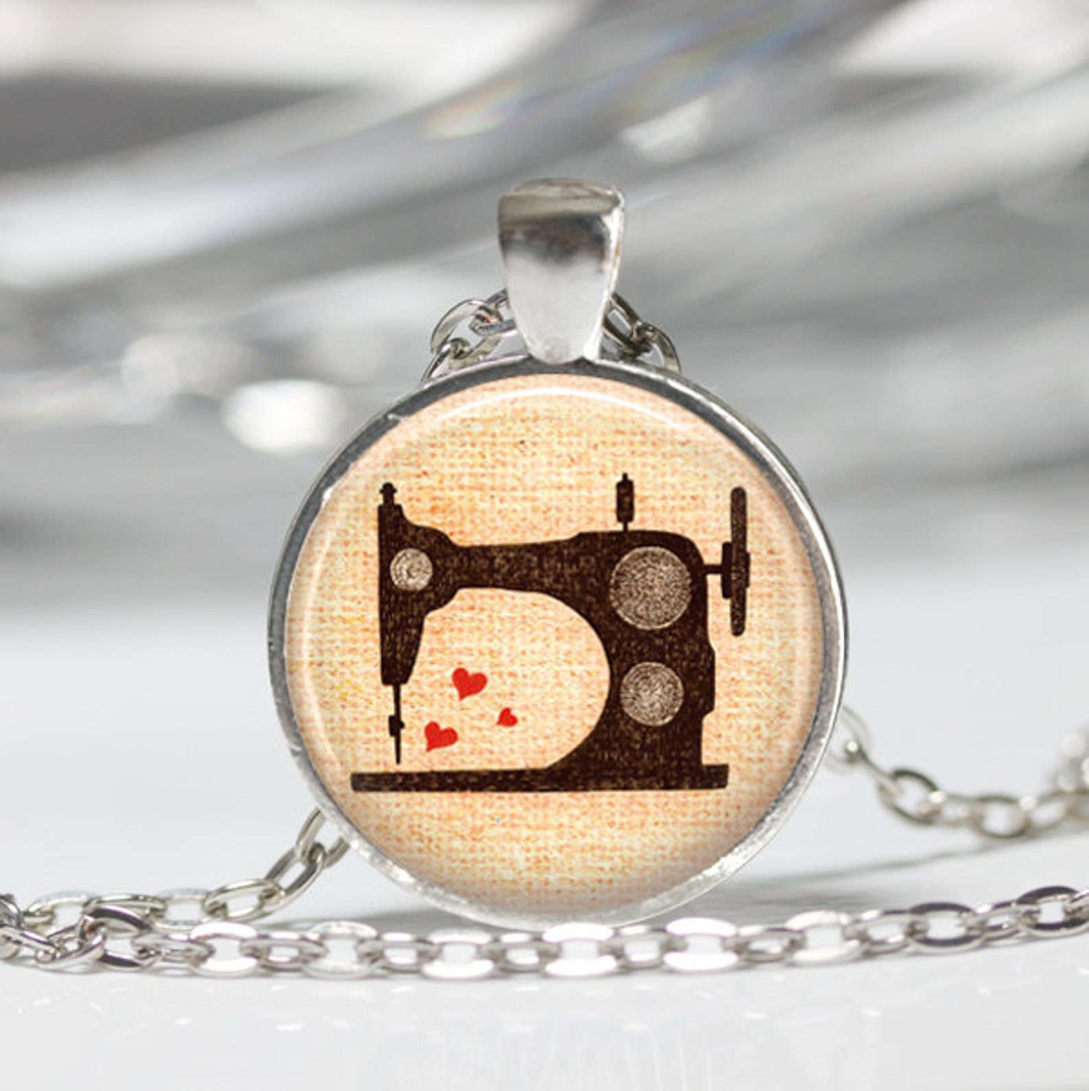 Vintage Sewing Machine Jewelry Seamstress Love to Sew Art Etsy