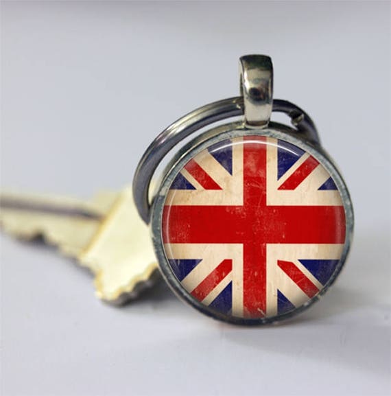 Union Jack Keychain British Flag UK Travel Key Chain Keyfob Etsy