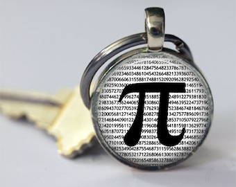 Pi Key Chain, Pi Key Ring, Math Keychain, Mathematics, Math Teachers, Car Accessories