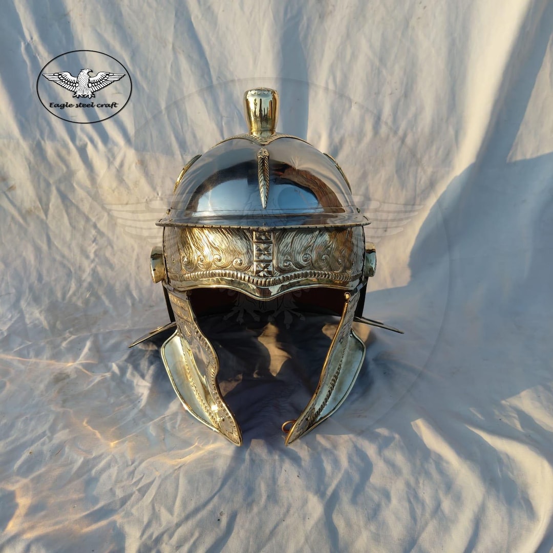 Brass Helmet Type Niederbieber Found Frankfurt/heddernheim - Etsy