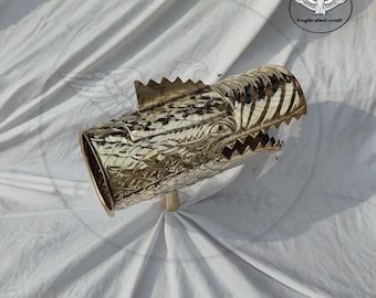 Estandarte de dragón draco de latón – Recreación de la caballería romana