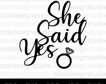 Ella dijo que sí - Descarga digital - Compromiso - Ella dijo que sí Imágenes digitales - eps - svg - png - pdf - jpg