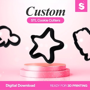 Custom Cookie Cutter STL File | Digital Download | Personalized Cookie Cutter | Custom 3D Print STL File | Outline Cutter