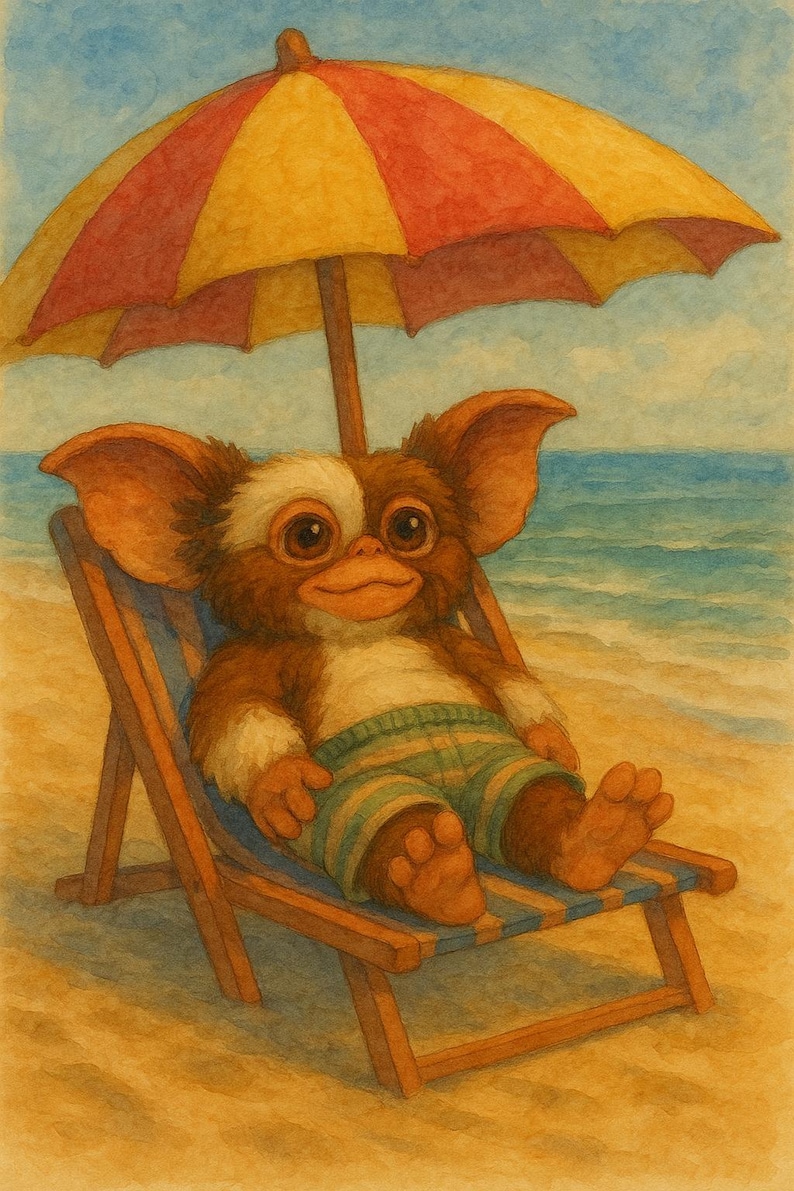 Gremlin Chair Gremlin Beach Poster - Etsy