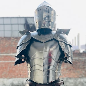 Elven Lady Rüstung: 18 Gauge Steel Mittelalterlicher Ritter Ganzkörper Anzug