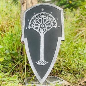 Wooden Shield | White Tree of Gondor Shield | LOTR-Inspired Wooden Shield | Viking Medieval warrior shield | Combat Ready Shield | Best Gift