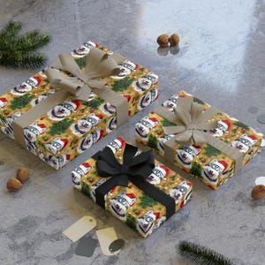 Husky Christmas Wrapping Paper: Cute Holiday Dog Gift Wrap