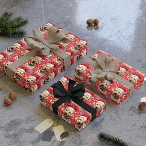 Carta da regalo Golden Labrador, carta da regalo natalizia e per feste