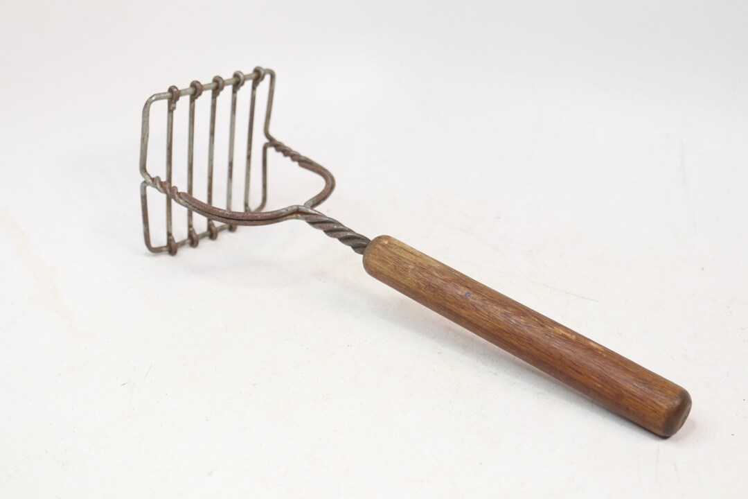 Antique Potato Masher Wood Handle Vintage Masher Wire Etsy