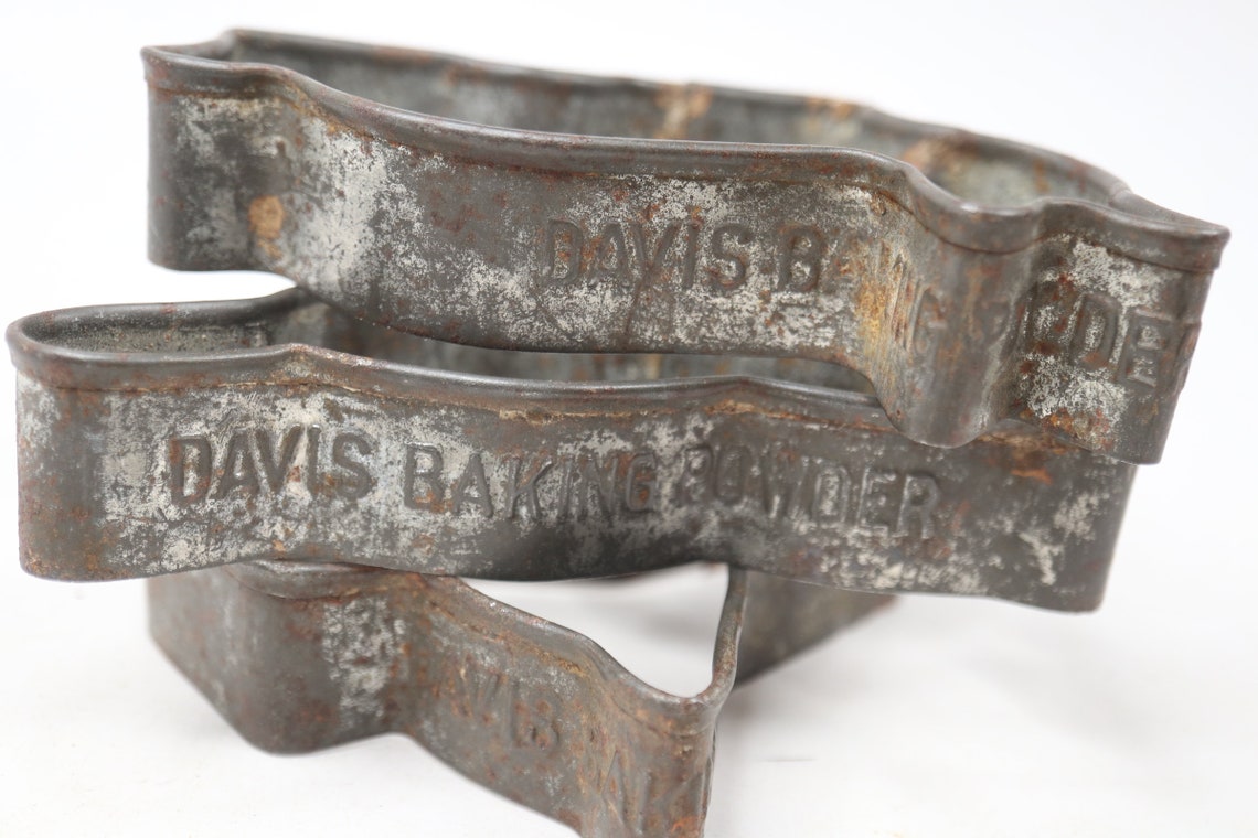 Vintage Advertising Cookie Cutters Davis Baking Powder Etsy