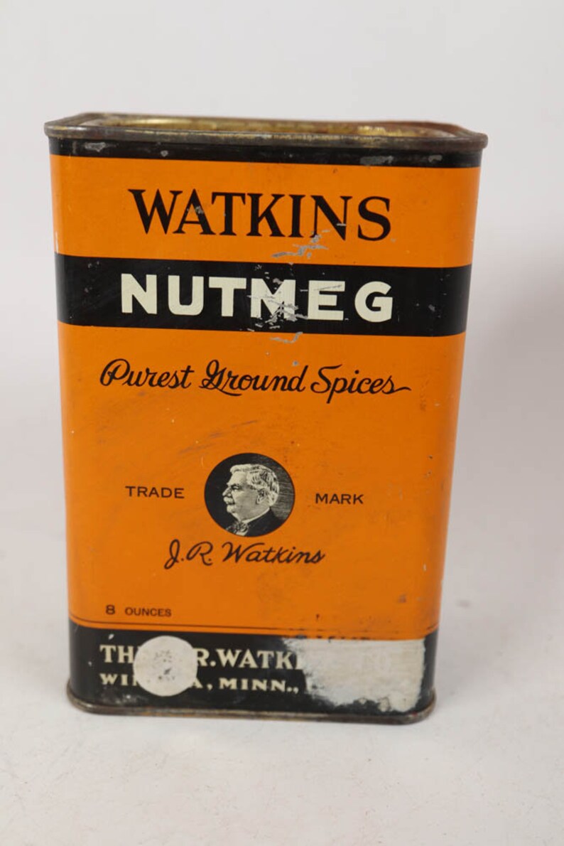 Vintage Spice Tin Watkins Spice Tin Nutmeg Spice Tin Etsy