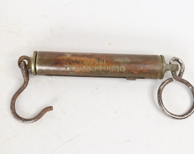 Antique Brass Scale Chatillon Brass Scale 15 Lb. Scale Sportsman Scale Vintage Fishing Scale