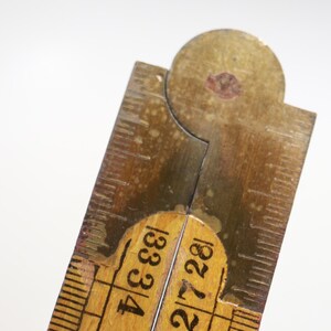 Antique Wooden Folding Rule 24 Inch One Side Has 60 Centimeters Vintage ...