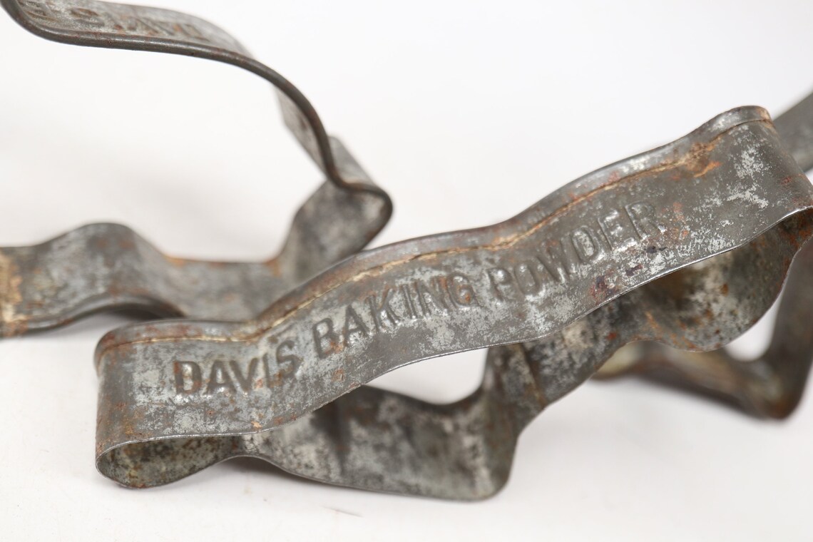 Vintage Advertising Cookie Cutters Davis Baking Powder Etsy