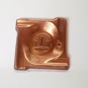 Vintage 1933 Chicago World&#39;s Fair Art Deco Souvenir Ashtray - Chrysler Motors A Century of Progress - Souvenir of 1933 Chicago Worlds Fair