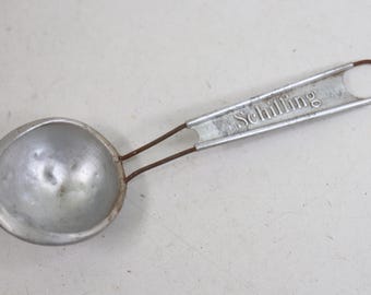 Vintage Schilling Spice Scoop - Early Aluminum Version - Spice Scoop - Coffee Scoop - Vintage Kitchen Tool