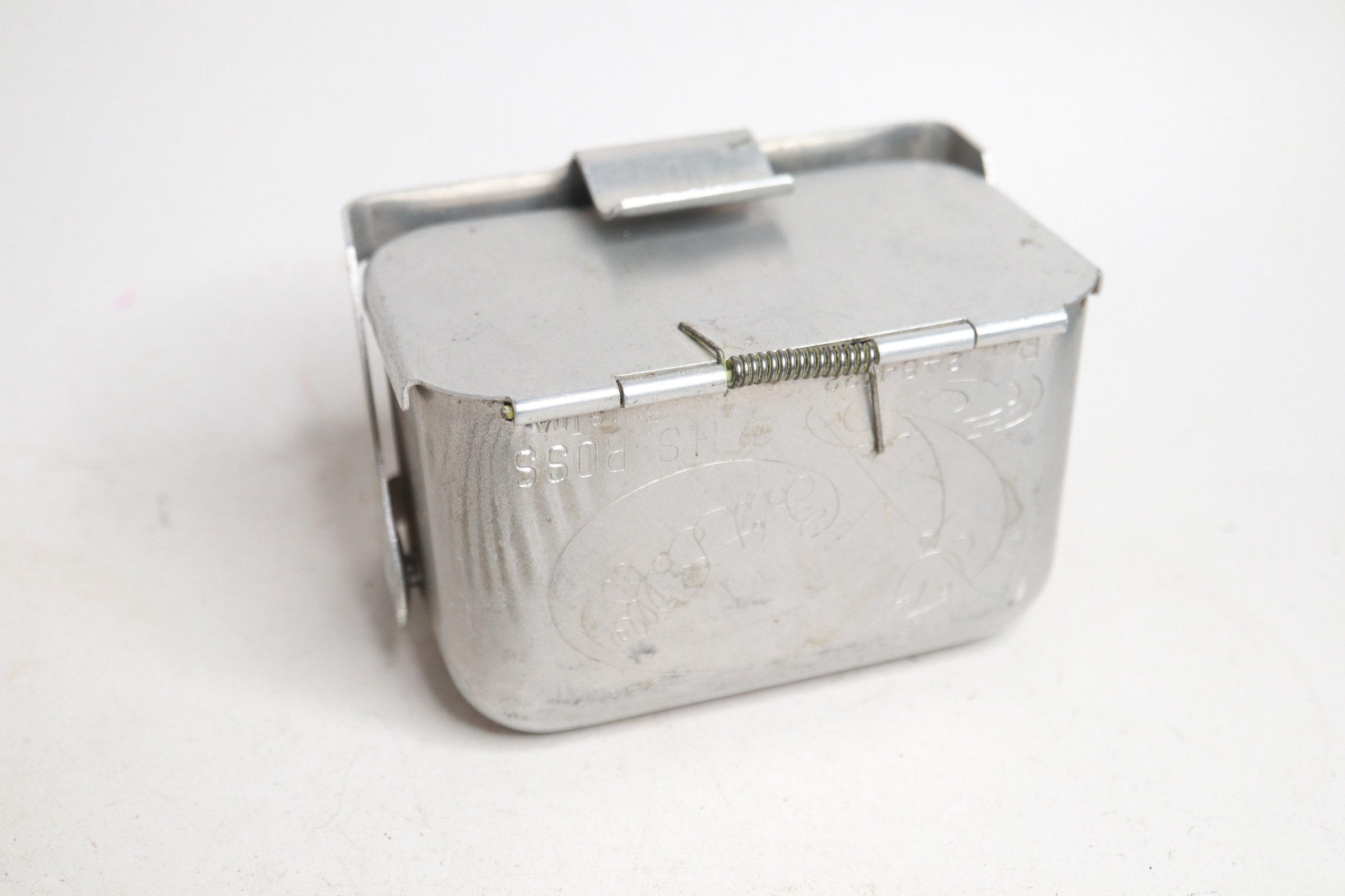 Vintage Bait Baffler Bait Box - with Belt Holder - Goold Mfg - Twin  FallsIdaho - Aluminum - Vintage Bait Box - Vintage Fishing