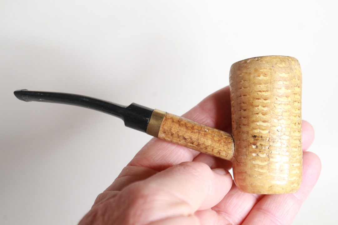 Vintage Corn Cob Tobacco Pipe Hand Turned Cob Tobacco Pipe Vintage