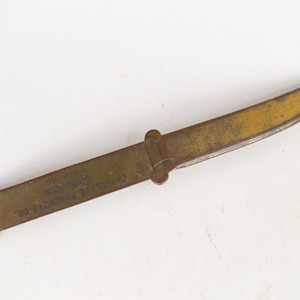 Vintage Advertising Brass Knife Letter Opener - Chocolate Products Co. - Stillicious - Chicago - Brass Letter Opener - Desk Decor