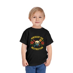 Funny "Penchant for Destruction" Toddler T-Shirt, Music Lover Gift