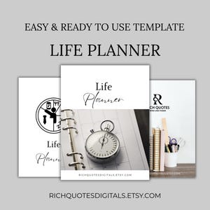Planner,  Daily Organizer, Weekly Planner, Monthly Calendar, Productivity Journal Goal Setting Notebook Time Management Journal Focus Goals