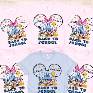 Disney Back To School Shirt 2025, Mickey and Friends Welcome Back To School Shirts,  Personalized Disney First Day Of School T-Shirt