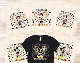 Disney Autismus Bewusstsein Shirt, Mickey & Minnie Autismus Shirts, Disney Puzzle Stück Shirt, benutzerdefinierte Disney autistisch Tee, Disney Autismus Monat Tee