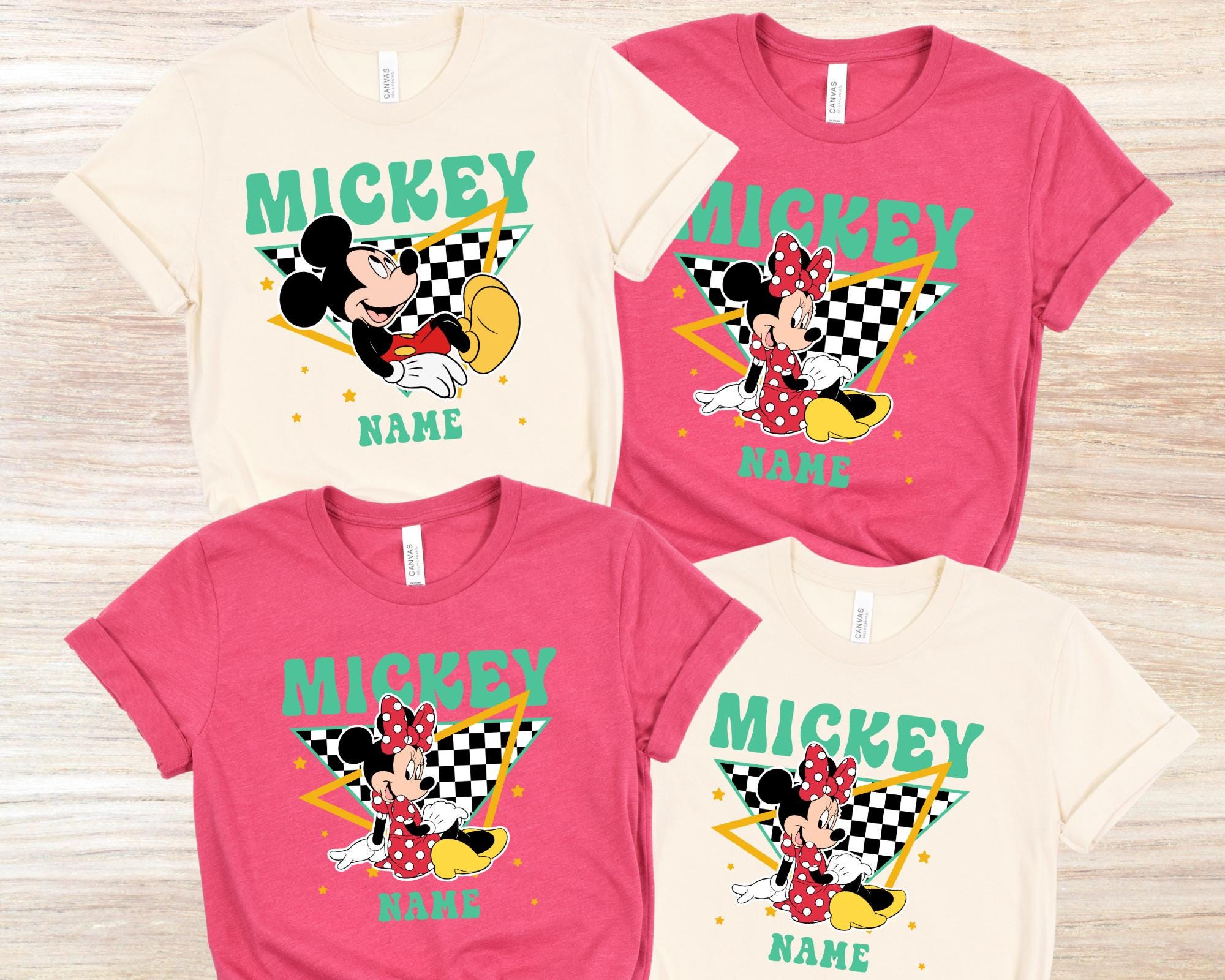 ミッキー ミニー ディズニー 名前入りTシャツ | ZYCIEZATORA.PL