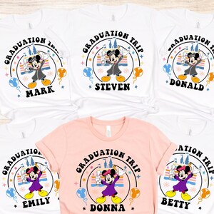 Personalized Disney Graduation Trip Shirt, Disneyland Graduation Shirts, Custom Disney Class Of T-Shirt, Disneyworld Graduation Shirt