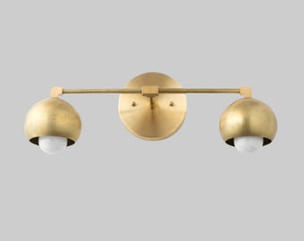 Brass Vanity Sconce | Mid Century Modern Bathroom Light