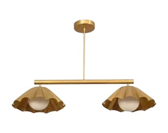 Mid-Century Italian Stilnovo Sputnik Chandelier, Raw Brass Flush Mount