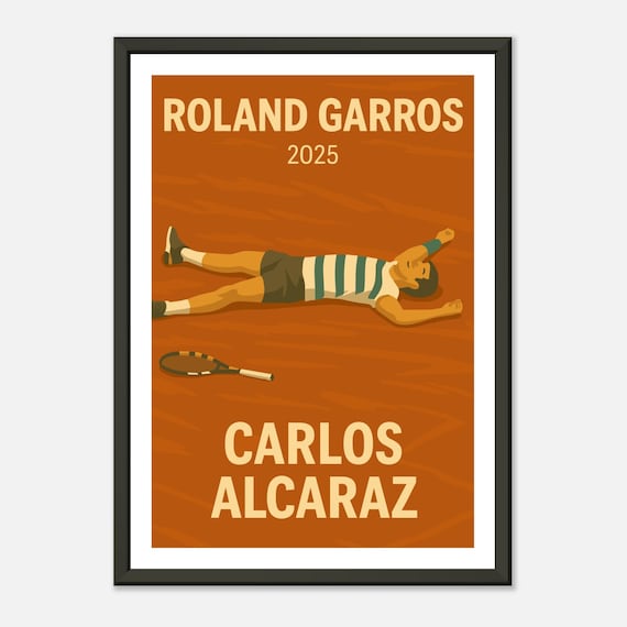 Poster Alcaraz ROLLAND GARROS Victory Tennis - Etsy