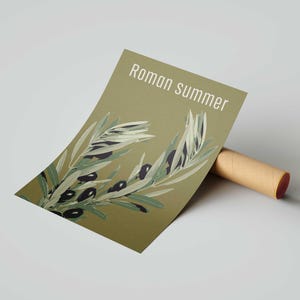 Olive Tree Print: Minimalist Mediterranean Botanical Art
