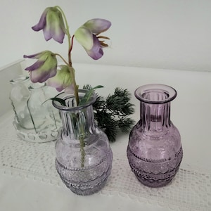 2er Set Glas Vasen Tischdeko