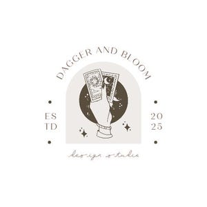Witch logo | Witchy logo | Mystical logo | Gothic logo | Spiritual logo | Moon logo | Boho logo | Edgy logo