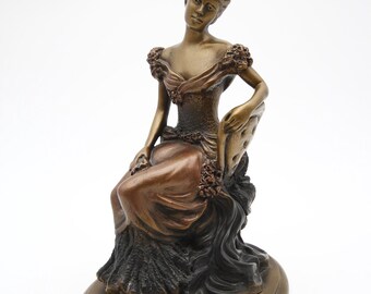 Gorgeous Art Nouveau Alice Heath Austin Sculpture - Bronze Woman