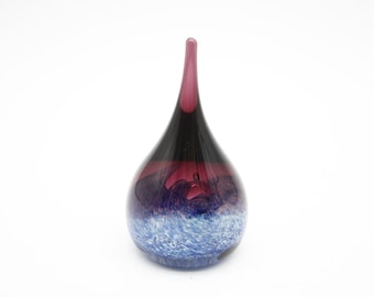 Hand Blown Art Glass Moondrop Paperweight by Caithness Glass Scotland 4" h