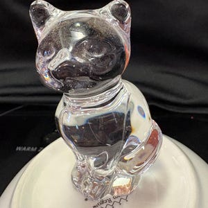 Daum france  猫　置物 Daum Crystal Cat - Etsy