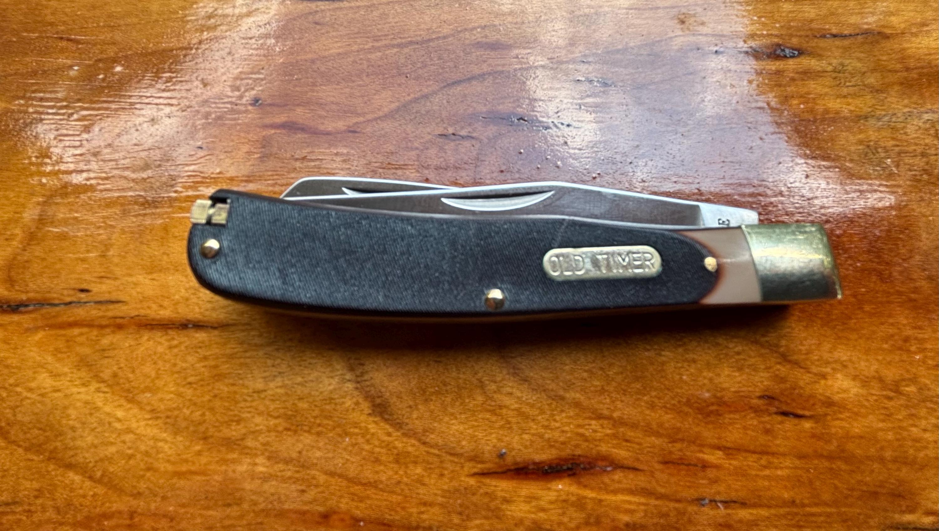 Schrade Old Timer 960T Bone Head 2 Blade Trapper With Pick and