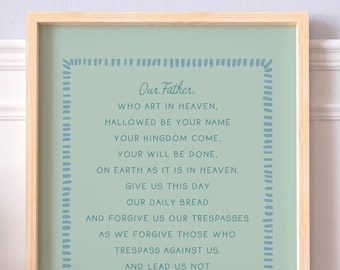 Vater unser Gebet Printable: Christliche Wand Kunst, Katholische Geschenk (Digitaler Download)