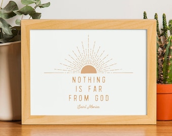 St. Monica Quote Print: Catholic Art, Confirmation Gift