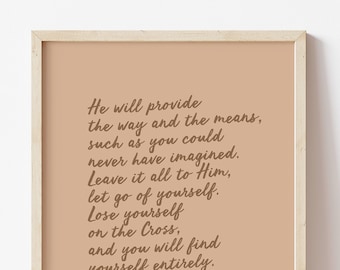 St. Catherine of Siena Quote Art Print: Lenten Catholic Home Decor