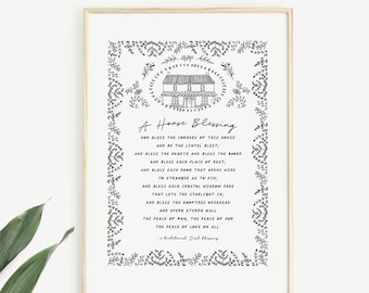 House Blessing Prayer, Irish Traditional House blessing, New Home Gift, housewarming, St Brigid prayer, Celtic house blessing, catholic gift