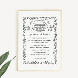 House Blessing Prayer, Irish Traditional House blessing, New Home Gift, housewarming, St Brigid prayer, Celtic house blessing, catholic gift