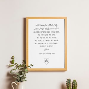 PRINTABLE St. Francis of Assisi prayer quote &quot;You who alone are Good...&quot; saint print, Catholic, catholic prayer, franciscan, Catholic art