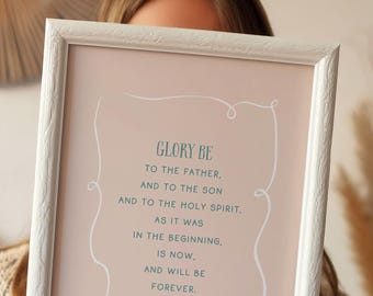 Glory Be Prayer Printable: Katholische Kinderzimmer Kunst (Digitaler Download)
