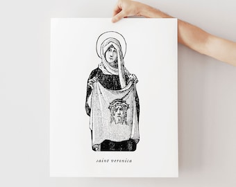 St. Veronica Art Print: Lent, Good Friday Catholic Art