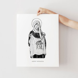 St. Veronica Art Print: Lent, Good Friday Catholic Art