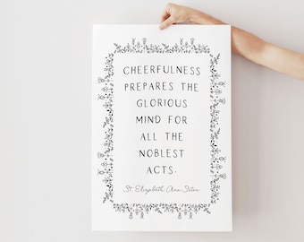 St. Elizabeth Ann Seton Quote Print, Teacher Gift, Catholic Art (Digital Download)