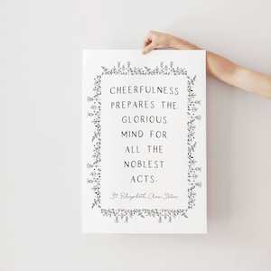 PRINTABLE St. Elizabeth Ann Seton quote, Teacher Gift, Glorious Minds saint quote, prayer, Catholic, catholic school gift instant download